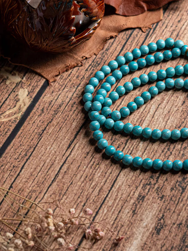 Blue Turquoise Feroza Stone Tasbih ( 8mm )