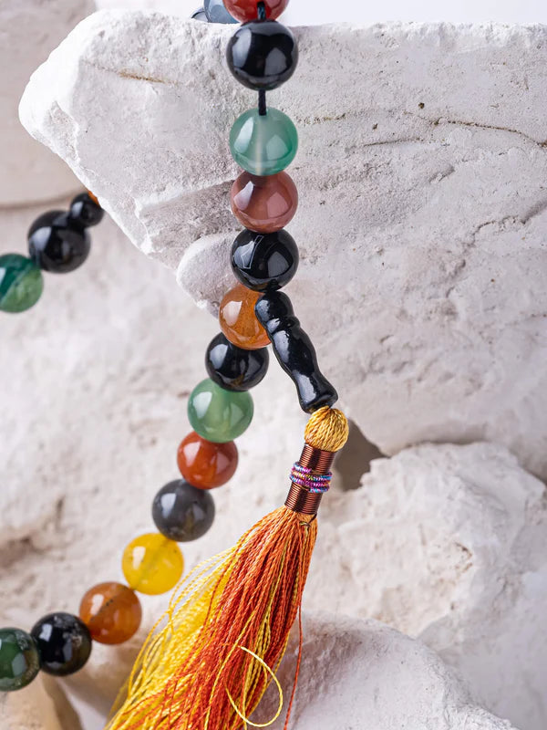 Multi Aqeeq Stone Tasbih (10mm)