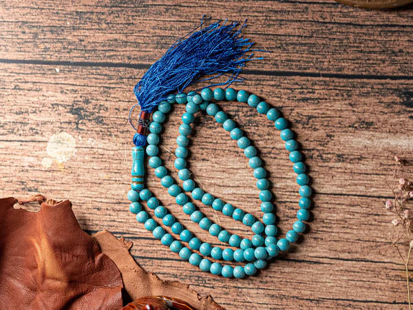 Blue Turquoise Feroza Stone Tasbih ( 8mm )