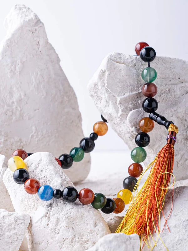 Multi Aqeeq Stone Tasbih (10mm)