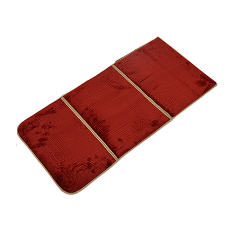 Luxurious Folding Baithak Janamaz with Back Rest - Velvet Prayer Rug