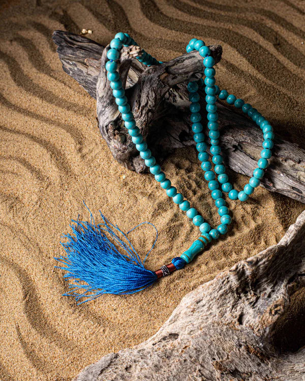 Blue Turquoise Feroza Stone Tasbih ( 8mm )