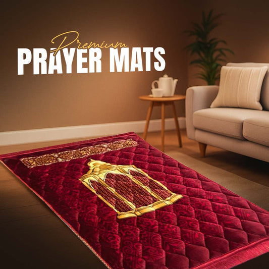 Maqam e Ibrahim Print velvet  Foam Prayer Mat