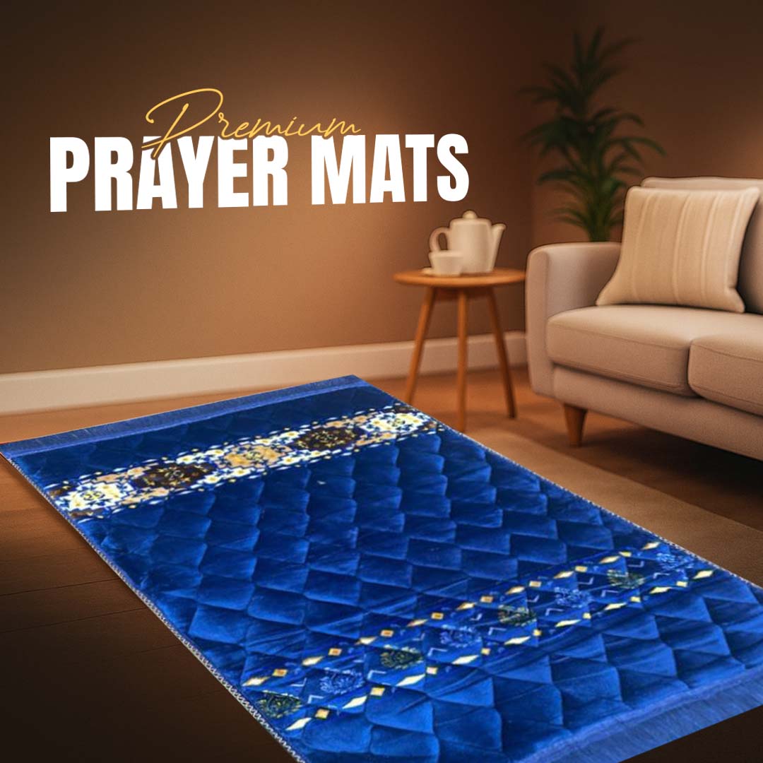 Velvet Print Luxury Quilted padded Prayer Mat
