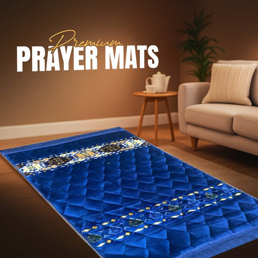 Velvet Print Luxury Quilted padded Prayer Mat