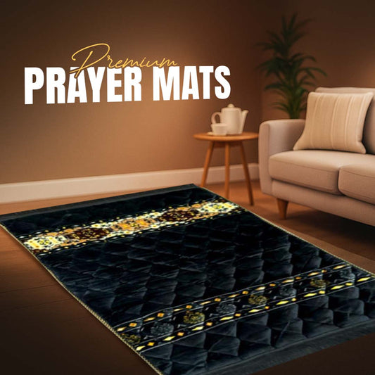 Velvet Print Luxury Quilted padded Prayer Mat