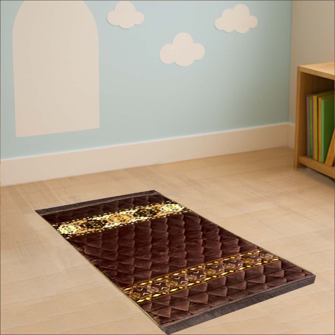 Kids Velvet Print Luxury Quilted padded Prayer Mat