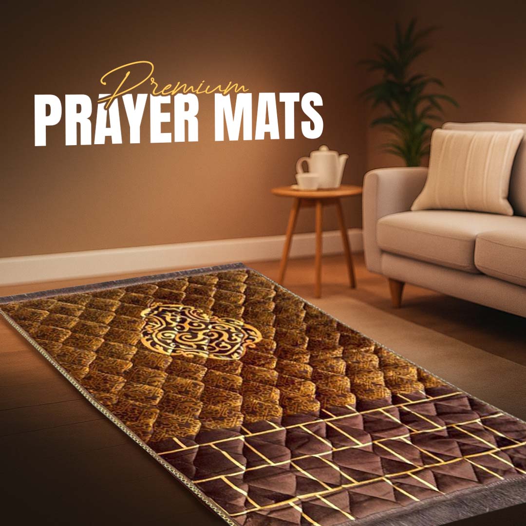 Luxurious Mink Prayer Mat - Gold Series, Soft & Elegant Design