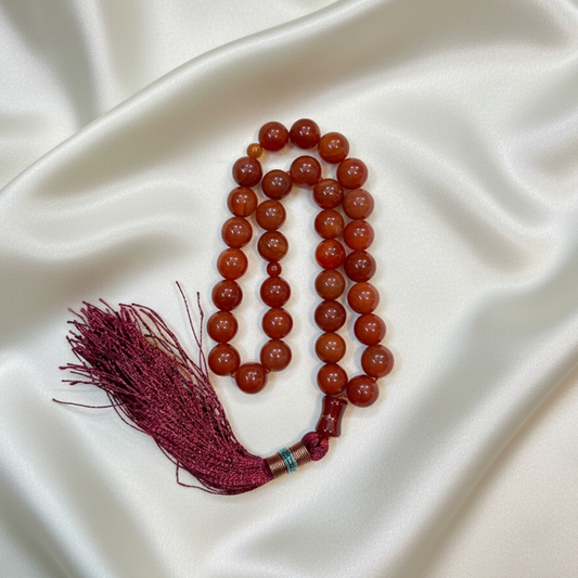 Brown Sulemani Aqeeq Stone Tasbih