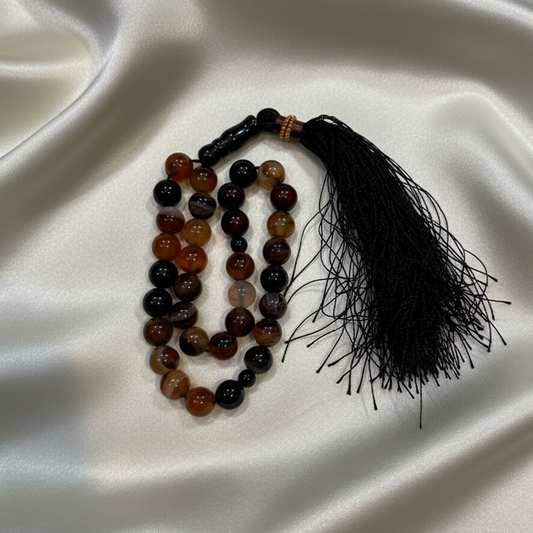 Honey Aqeeq Stone Tasbih (10mm)
