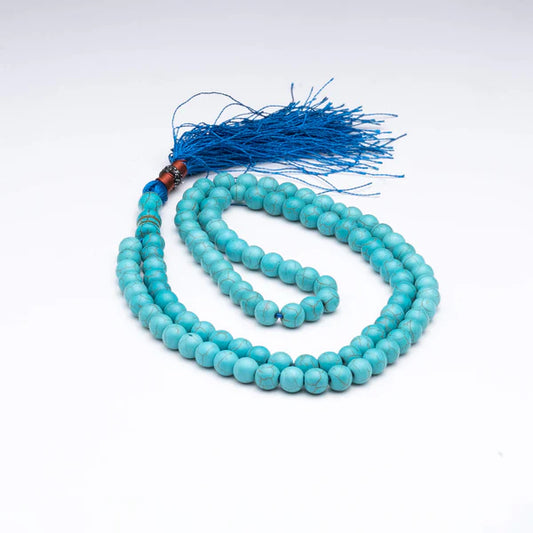 Blue Turquoise Feroza  Stone Tasbih ( 8mm )