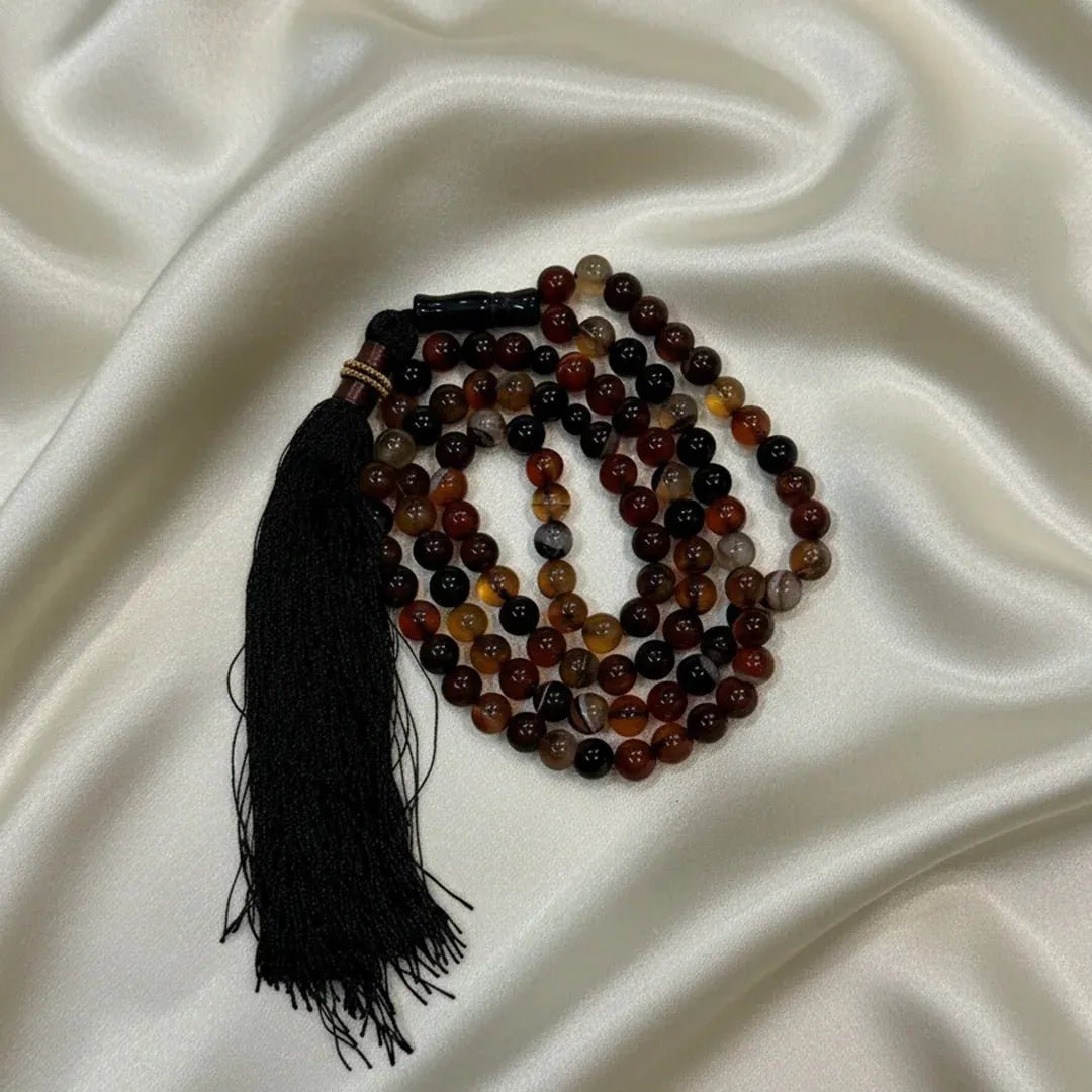 Honey Aqeeq Stone Tasbih (10mm) - THE RUHANI