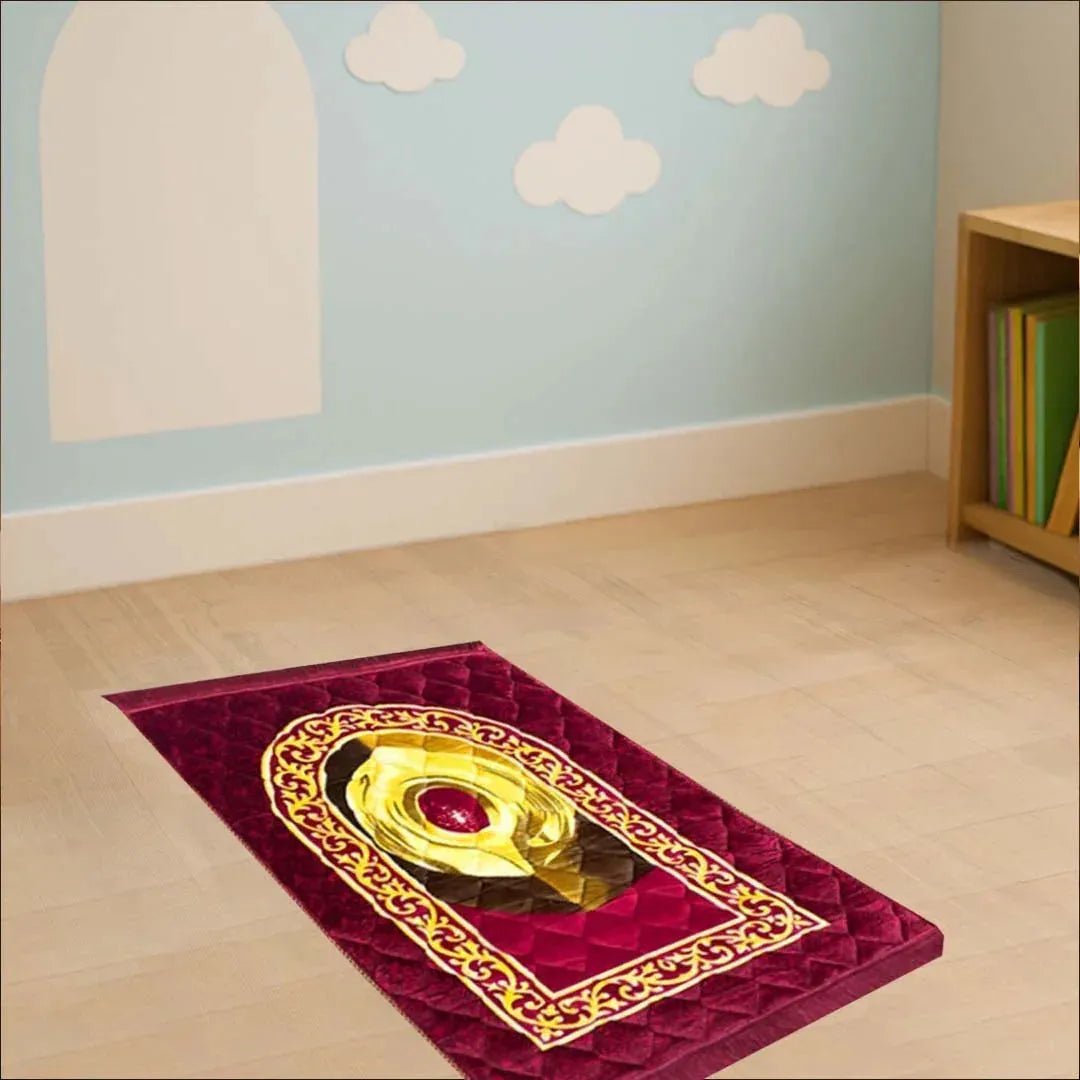 KIDS Premium Hajar al - Aswad Foam Prayer Mat - THE RUHANI