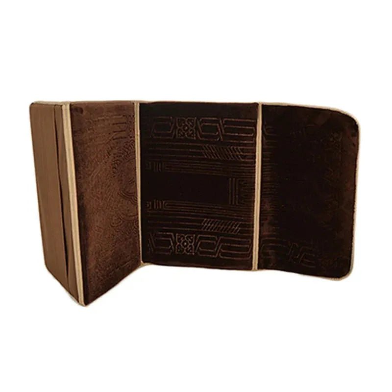 Luxurious Folding Baithak Janamaz with Back Rest - Velvet Prayer Rug - THE RUHANI