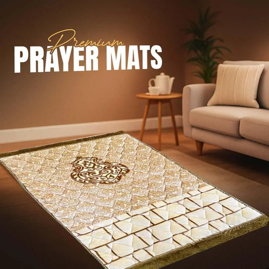 Luxurious Mink Prayer Mat - Gold Series, Soft & Elegant Design - THE RUHANI
