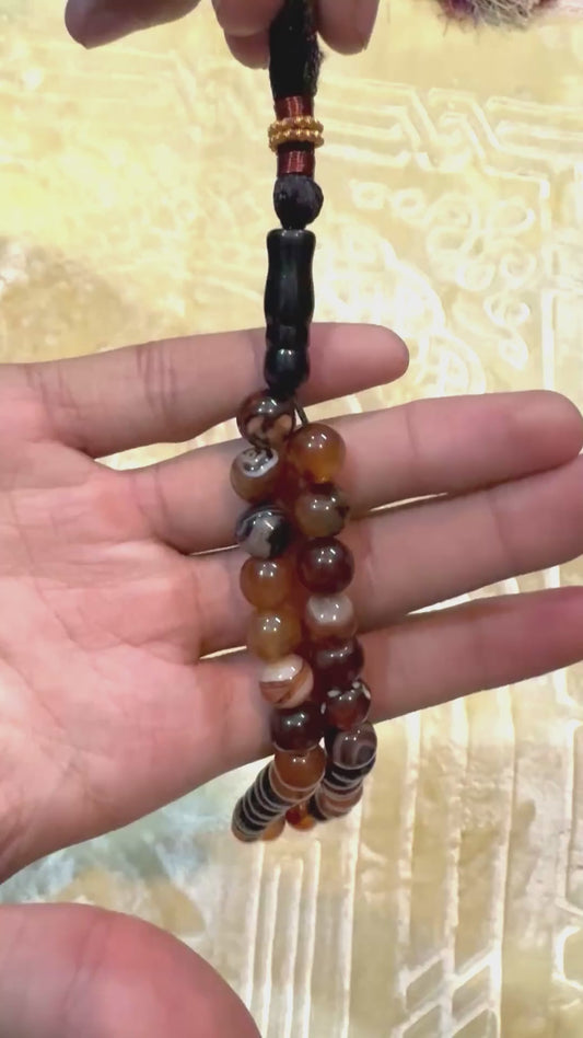 Honey Aqeeq Stone Tasbih (10mm)