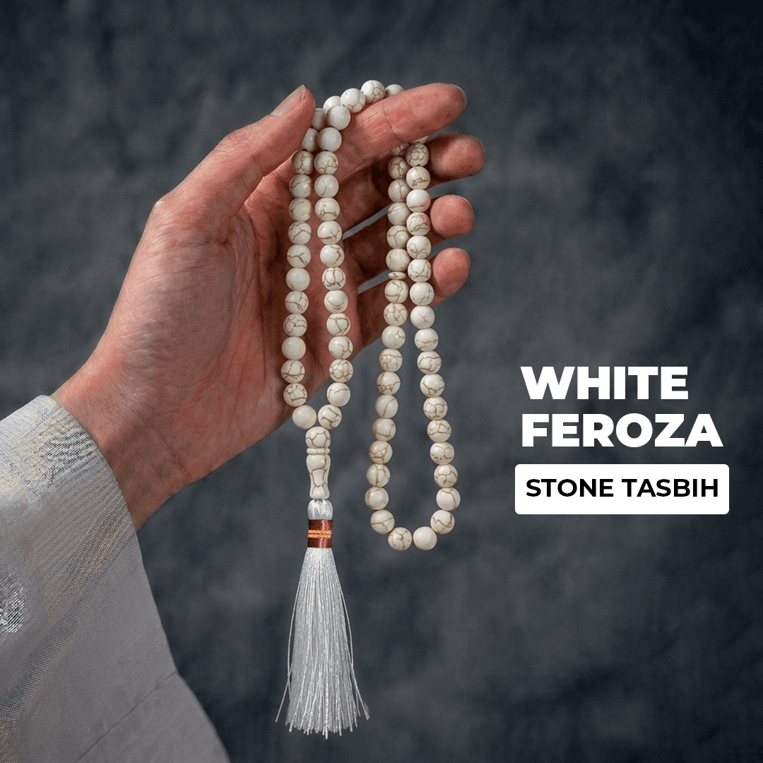 White Feroza Stone Tasbih ( Premium ) - THE RUHANI